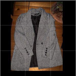A plaid print blazer